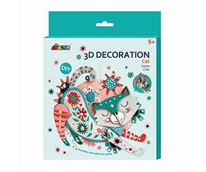 Avenir 6305070 Kit créatif de décoration chat 3D pour enfants à partir de 5 ans