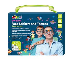 Avenir Fancy Me Lot de 110 tatouages et autocollants pour visage de super-héros