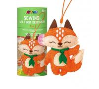 Avenir Kit de porte-clés de couture en peluche | Renard | Kit de couture pour enfants de 6 ans et plus, marron