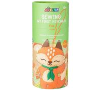 Avenir Kit de porte-clés de couture en peluche | Renard | Kit de couture pour enfants de 6 ans et plus, marron