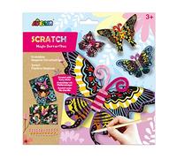 Avenir Scratch | Papillons magiques | avec bâtons duveteux | pour enfants à partir de 3 ans | Multicolore
