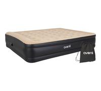 AVENLI Lit Gonflable autogonflant Queen-Size 203x157x47cm, 2 Personnes, Pompe électrique intégrée, CloudCoil, floqué, jusqu'à 300 kg, Beige/Noir