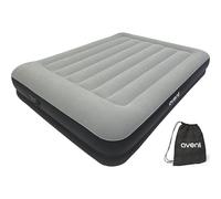 AVENLI Matelas gonflable auto-gonflant taille Queen 203 x 152 x 36 cm, lit d'appoint pour 2 personnes, I-Beam BeamRest, tête de lit intégrée, floqué, jusqu'à 300 kg, gris/noir