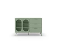AVENO - Buffet 2 portes 140cm en métal - Vert