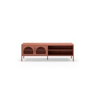 AVENO - Meuble TV 160cm en métal - Terracotta