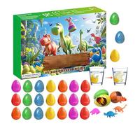 Avent des dinosaures | Compte à rebours pour les vacances de Noël de 24 jours, chaussettes rembourrées de dinosaure, jouets pour animaux, activités familiales quotidiennes, décoration de salle de