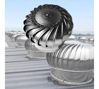 Avent dôme d'éolienne de 119,4 cm, évent de toit résidentiel silencieux de 1200 mm, capot de cheminée en acier inoxydable 304, ventilateur de turbine