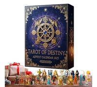 Avent Du Tarot - Collection En Acrylique 2D | 24 Pièces Calendrier De L'Avent Tarot Noël 2025 | Pour Garçon Fille Jeune Étudiant Ami Poignée De Porte Maison Fête Affichage Salle De Jeu