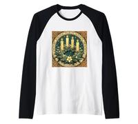 Avent Hope, Peace, Joy, and Love Art NouveauNoël Manche Raglan
