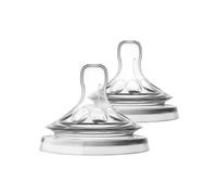 Philips AVENT Natural à Réponse Naturelle SCY966/02 Lot de 2 tétines débit 6 - Liquides épaissis