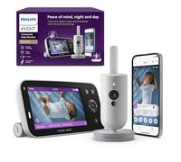AVENT Philips Babyphone vidéo connecté HD, Moniteur Le Plus avancé à ce Jour, Suivi IA du Sommeil et de la Respiration, Application, Affichage Jour et Nuit Ultra-Clair, SCD973/26