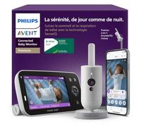Philips Avent – Babyphone vidéo connecté SCD973/26 – HD, suivi IA du sommeil et de la respiration – Blanc