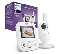 AVENT Philips Babyphone Vidéo, Écran Couleur, 100% Privé et sécurisé, 2,7 Pouces, Berceuses et Fonction Répondre à bébé, Blanc/Gris (Modèle SCD833/26)