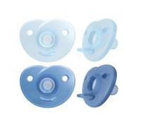 Philips AVENT Sucette Soothie SCF099/21 Eco bleu 0-6 mois monobloc sans BPA – Lot de 2