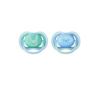 Avent Sucette Ultra Air 6-18 Mois Bleu/Vert