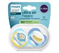 Philips Avent Sucette Ultra Air Happy Coloris Aléatoire 6 à 18 Mois x2