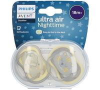 AVENT Sucette ultra air Night Neutre +18 Mois (Couleur non sélectionnable) Sucette(S) 2 pc(s)