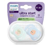 Philips AVENT Sucette Ultra Start 0-2M silicone sans BPA imprimé Polaire lot de 2