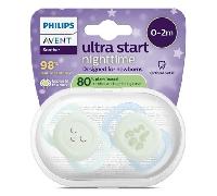 Philips AVENT Sucettes de nuit Ultra Start SCF075/18 – phosphorescentes, sans BPA, lot de 2