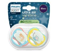 Philips Avent Sucette Ultra Air Nuit Bleu +18 Mois x2