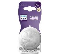 Philips Avent Lot de 2 tétines pour biberon à Réponse Naturelle 0% BPA, Débit 1 pour Nouveau-né de 0 mois (Modèle SCY961/02)