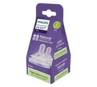 Philips AVENT Natural à Réponse Naturelle SCY962/02 Lot de 2 tétines débit 2 - Lent