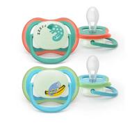 Philips AVENT - Sucette Air Night +6 mois Singe/Caméléon 2 pièces sans BPA