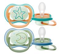 Avent Ultra Air Nighttime 2 Sucettes Orthodontiques pour 18 Mois+