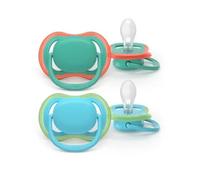 AVENT ULTRA AIR - Sucettes Orthodontiques - Décor Mixte - De 6 à 18 Mois, 2 Sucettes