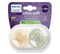 Philips Avent Sucette +6m Soft Motif 2 Pièces