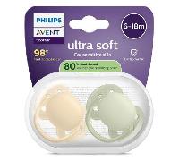 Avent Ultra Soft jour 6-18M Uni Nature x2, sans BPA