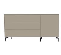 Aventa Sideboard Müller Möbelwerkstätten Combinaison préférentielle 1 mélamine gris pierre / pied métallique - MUELLER AVENTA KOM 1 STEIN FUS