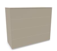 Aventa Sideboard Müller Möbelwerkstätten Combinaison préférentielle 2 Mélamine gris pierre / Patins en plastique - MUELLER AVENTA KOMBI 2 STEIN KUN
