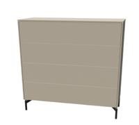 Aventa Sideboard Müller Möbelwerkstätten Combinaison préférentielle 2 mélamine gris pierre / pied métallique - MUELLER AVENTA KOMB 2 STEI FUS