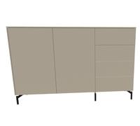 Aventa Sideboard Müller Möbelwerkstätten Combinaison préférentielle 4 Mélamine gris pierre / Pied en métal - MUELLER AVENTA KOMBI 4 STEIN FUS