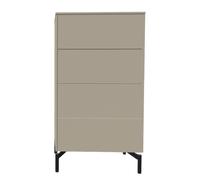Aventa Sideboard Müller Möbelwerkstätten Combinaison préférentielle 7 Mélamine gris pierre / Pied en métal - MUELLER AVENTA KOMBI 7 STEIN FUS