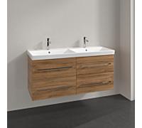 Avento Villeroy und Boch vasque A89300RH 118x51,4x45,2cm, 4 tiroirs, suspendu, chêne Kansas