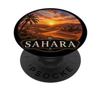 Aventure Artistique Vintage Exotique dans Le désert du Sahara PopSockets PopGrip Adhésif