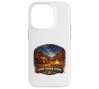 Aventure Autour d'un feu de Camp dans Le Desert Canyon Stargazer Coque pour iPhone 14 Pro