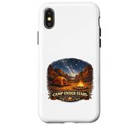 Aventure Autour d'un feu de Camp dans Le Desert Canyon Stargazer Coque pour iPhone X/XS