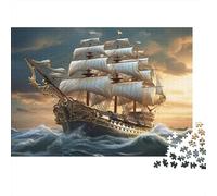 Aventure Bateau à Voile 1000 Pièces Carton Épais Puzzle Classique Senior Jigsaw Enthusiastes Difficile Défiant Décoration Murale Pack De Valeur 52x38cm/1000pcs