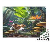Aventure Chien Jungle Puzzle 1000 Pièces Adulte sans Poussière, Jeu De Puzzle Premium Jeu Éducatif Décompression pour Une Activité Détente, Fun Fresent & Activités pour La mais