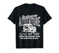 Aventure Commence là où Le Trottoir se termine J'aime ma Voiture SUV T-Shirt