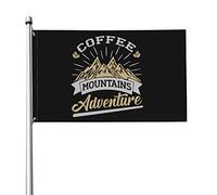 Aventure Dans Les Montagnes Du Café Drapeau De Jardin Avec Œillets Drapeaux De Jardin Colorée Drapeaux Décoratif Pour Porche Intérieure Pelouse 90X150Cm