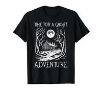 Aventure de Chasse aux fantômes : Nuit paranormale dans Une Maison fantôme hantée T-Shirt Graphique avec Valeur, Homme, Noir, M