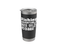 Aventure de pêche Here We Come Fisherman Gobelet isotherme en acier inoxydable double paroi