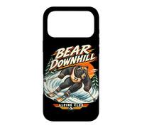 Aventure de Ski Rétro avec Ours en Descente Coque pour iPhone 17 Pro Max