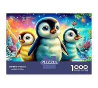 Aventure des Pingouins Puzzle 1000 PiècesPenguins Bloom Adulte Papier Recyclé pour Passionnés Stimuler l'esprit pour Cadeaux Corporatifs Qualité Premium 70x50cm/1000pcs