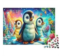 Aventure des Pingouins Puzzle Classique 1000 Pièces Joueurs Adultes, Carton Premium,Penguins Décor coloré Décoration Intérieure, Cadeau Anniversaire, Jeu Défi Difficile 52x38cm/1000pcs