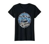 Aventure en Bateau de croisière Glacier Chaser, Voyage Amusant dans l'Arctique T-Shirt Graphique avec Valeur, Femme, Noir, XS